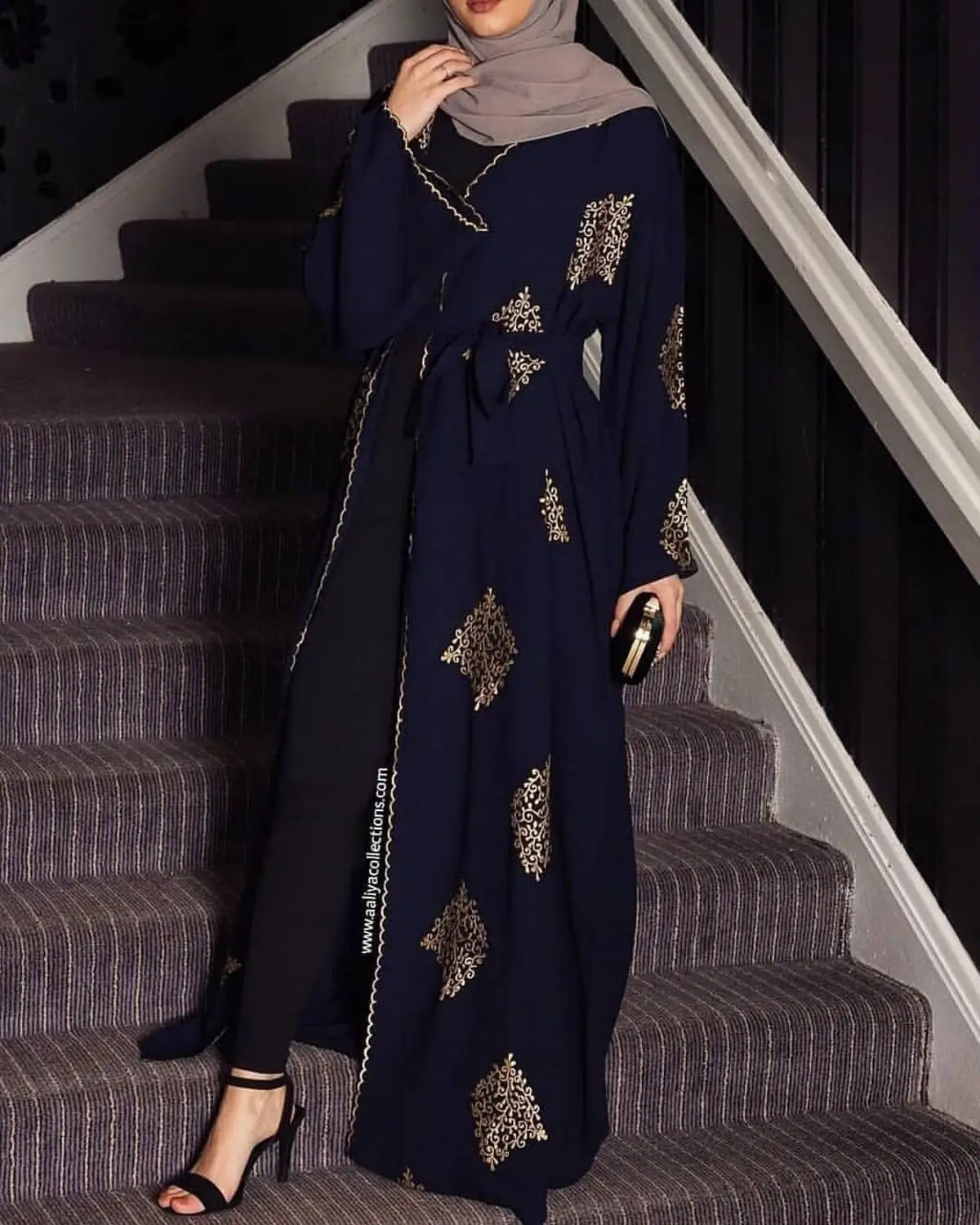 Элегантное мусульманское платье с вышивкой Abaya Vestidos вечерние кимоно кардиган
