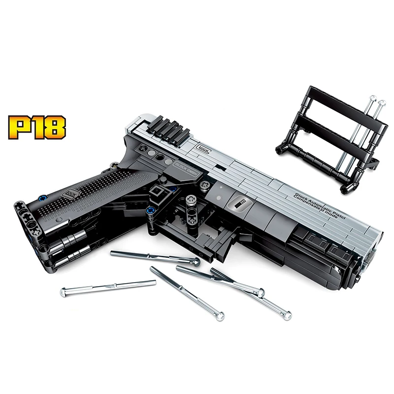 PUBG P18 Technic пистолет для стрельбы пули строительные блоки кирпичи DIY игрушки детей