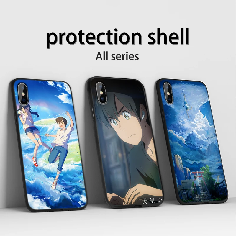 Phone Case For Huawei P Smart Honor 7A Y6 Y7 Y9 Prime2018 Weathering with you Silicone TPU drop resistance Cover Fundas Coque | Мобильные