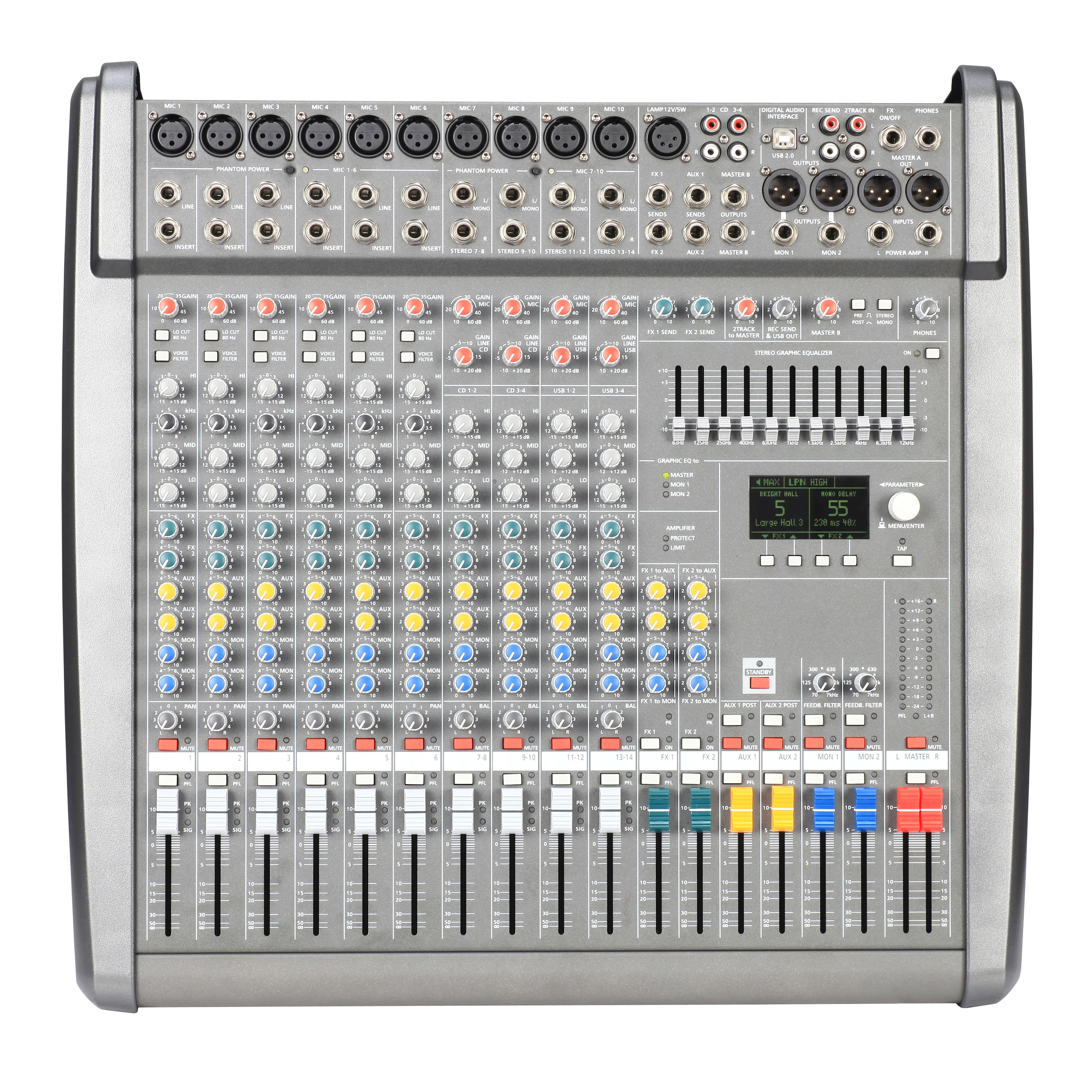 Leicozic PM1000-3/CMS1000-3 Профессиональный микшерный пульт аудио микшер усилитель 1000 Вт* 2 миксеры 48 В phantom