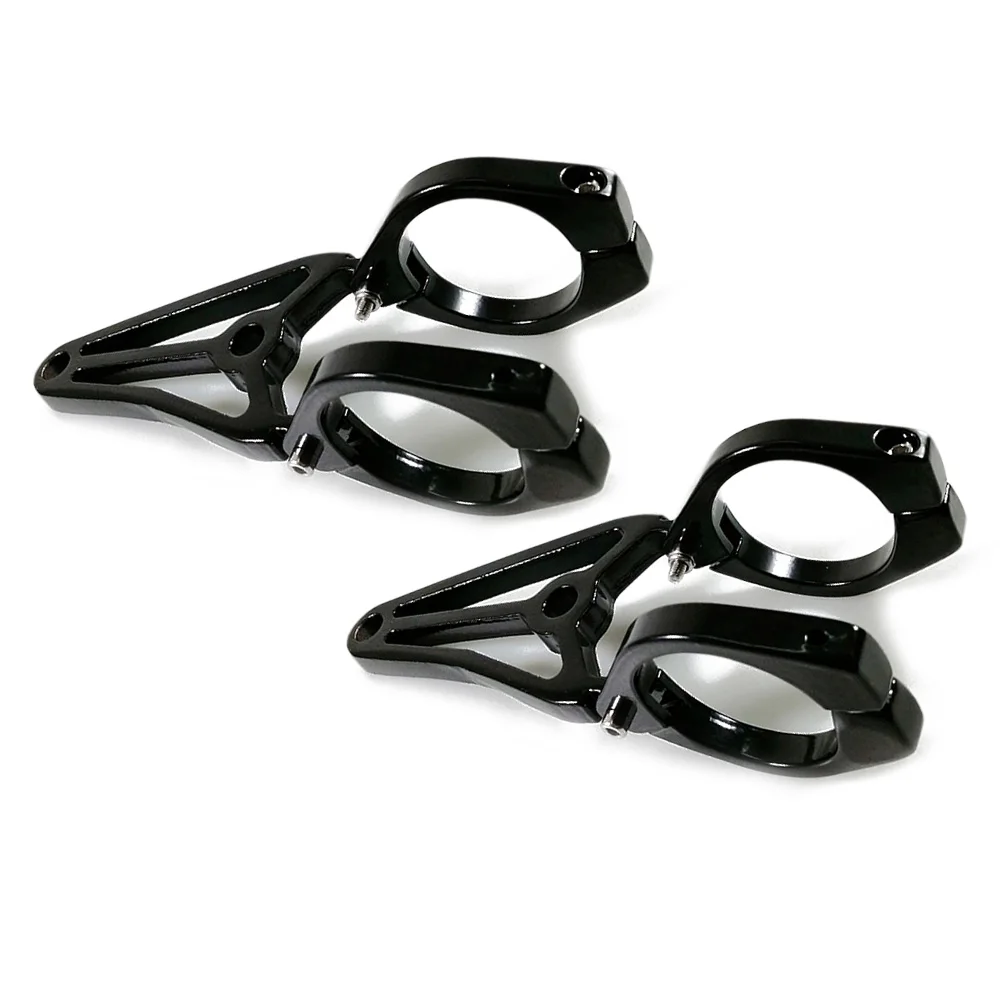 1 пара мотоцикл Кронштейн, крепление для фары s черного цвета для Harley Honda Kawasaki Suzuki мотоцикл Кронштейн, крепление для фары