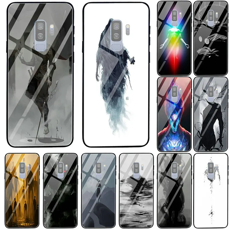 АМОР de Demonios закаленное стекло телефонные чехлы для Samsung Galaxy A10 A20 A30 A40 A50 A70 A80 A51 A71 M10