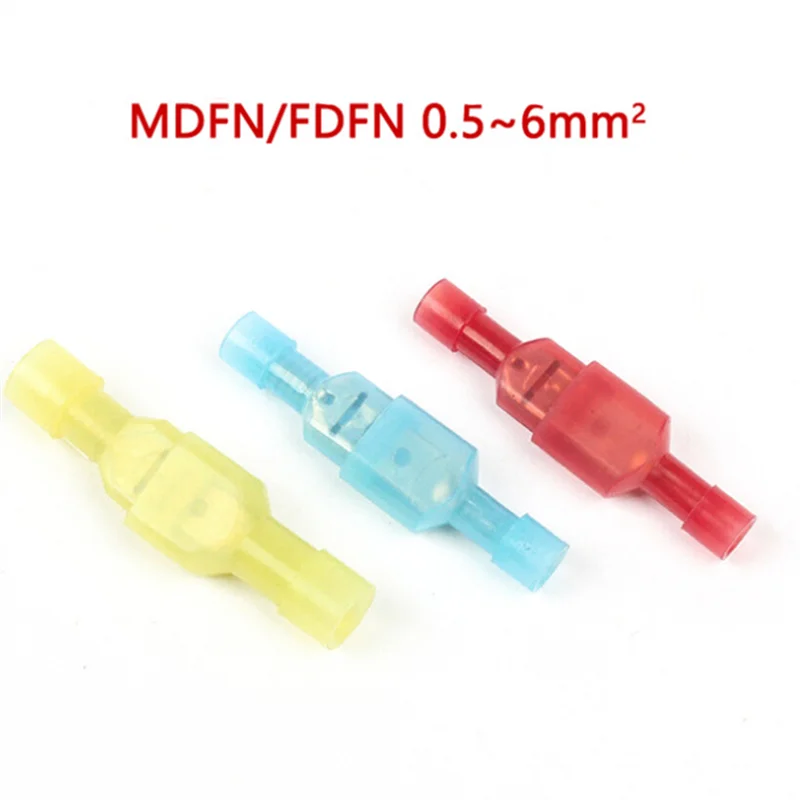 Соединители для проводов нейлоновые полностью изолированные штекерные и