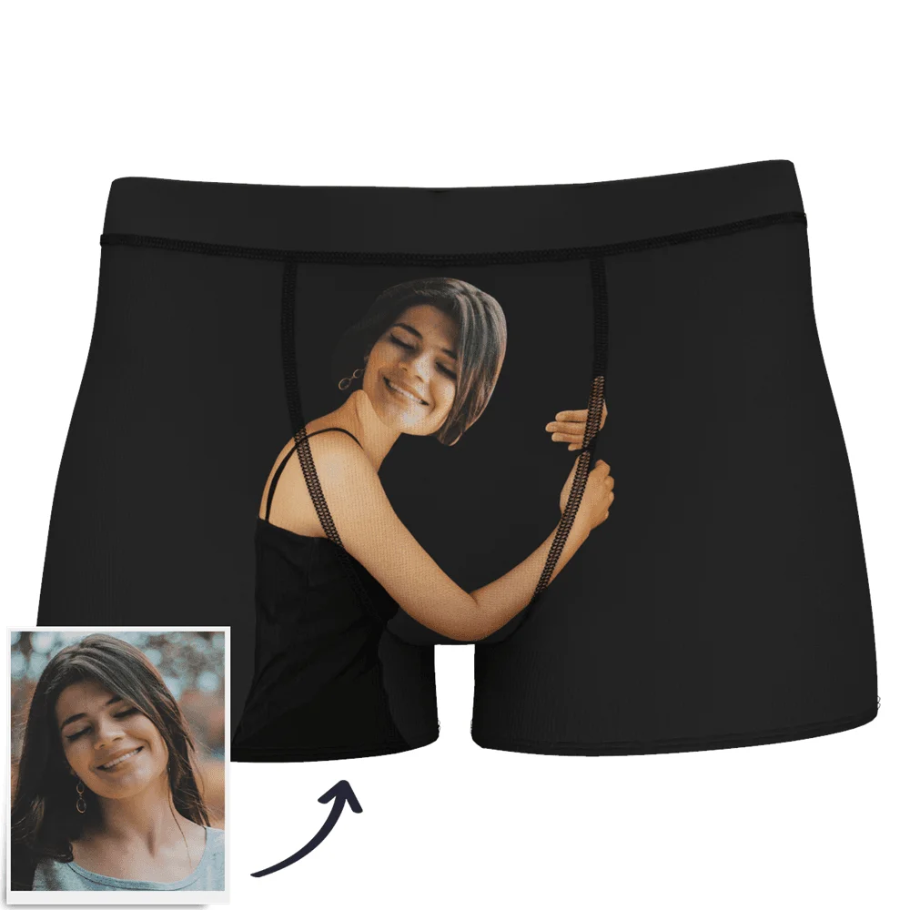

Custom Funny Face Boxers Underwear for Women Men Couples Personalize Shorts Underpants Briefs Christmas valentine' day gifts