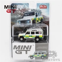 mini gt 164 land rover defender 110 british red cross search rescue rhd diecast model car