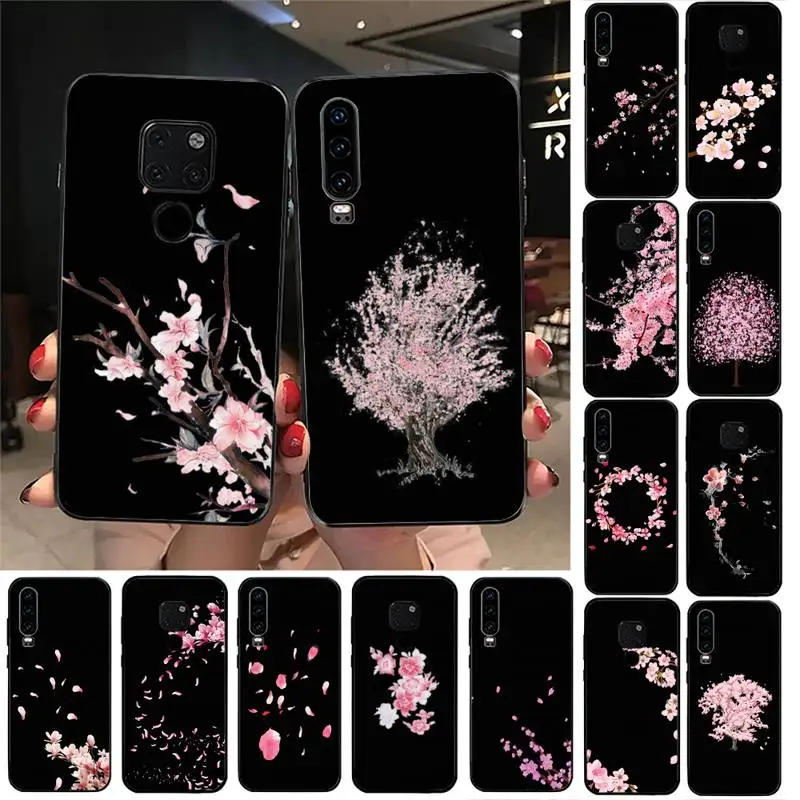 

Cherry Blossoms Flower Phone Case For Huawei Y6 7prime 9prime Y5 2019 Y5 Y6Prime 2018 Nova 3E mate10 20lite 20Pro funda case
