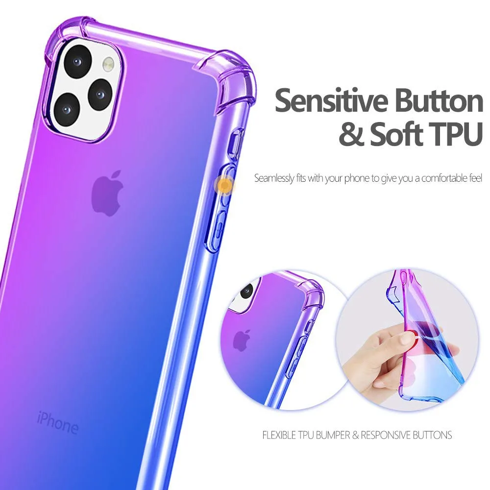 Rainbow Silicone Case For iPhone 11 Pro Max Gradient Clear Cover XS XR X 8 7 Plus 6 6s Soft TPU Coque Shell |
