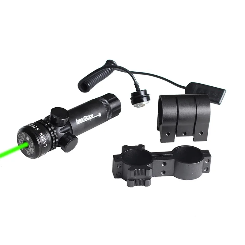 Green laser Scope Тактическое лазерное крепление зеленый красный точечный лазерный прицел охотничий прицел 20 мм Airsoftsport Rail& Barrel крепление Переключателя Давления - Цвет: Green laser Scope