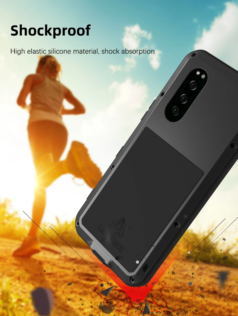 Мощный ударопрочный чехол LOVE MEI для телефона Sony Xperia 5 Xperia5 прочный силиконовый