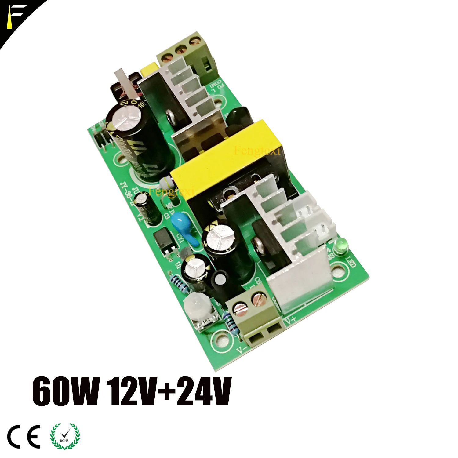 60w 2v24v 60 Вт 24 В/60 Вт 12 В светодиодный светильник с движущейся головкой, блок питания, модель 60w24v12v, запасная часть, плата питания - Цвет: 60w 2v24v