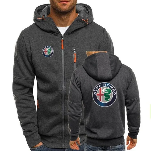 

Autumn Brand Men Wear alfa romeo Printed Hoodie Men'S Drawstring Leisure Slim Jacket Cardigan tracksuit Coat Sweatshirts F