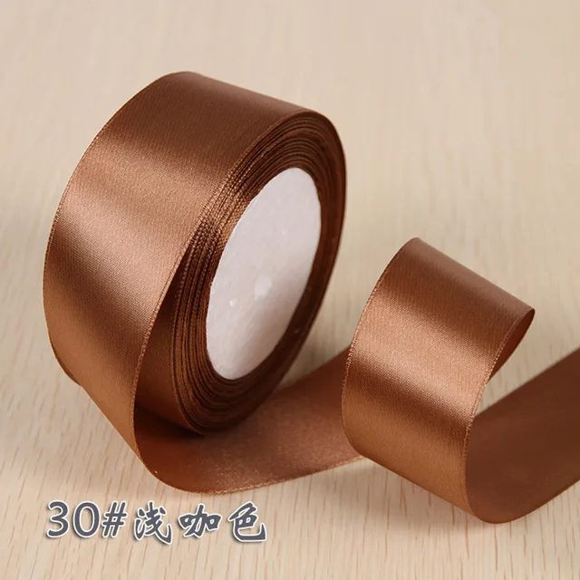 Кофе 6 мм 1 см 1,5 см 2 см 2,5 см 4 5 см атласными лентами DIY Искусственные Шелковые Розы Ремесла поставок швейной фурнитуры Скрапбукинг Материал - Цвет: Кофе