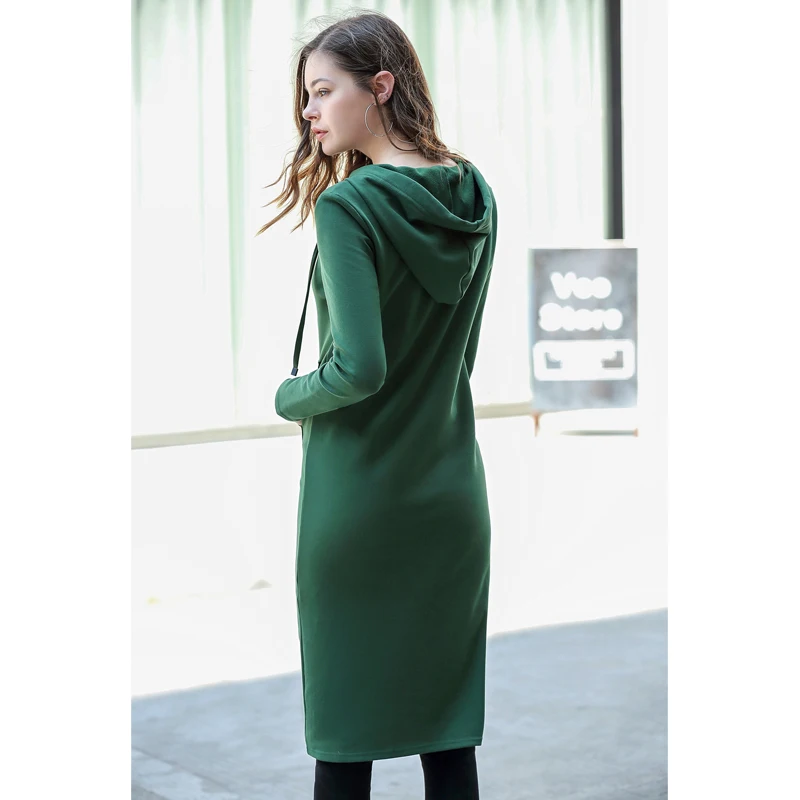 Женское платье с капюшоном Amii повседневное теплое плотное приталенное 11765031 на