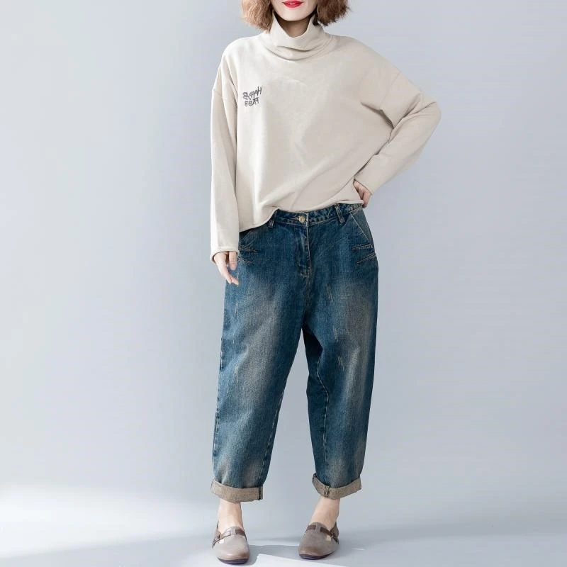 

Se New Jeans Full-length Pants Large Size W Casual Zipper Butt N S Lid C R Denim Cr Ss-pants 2020 Summer