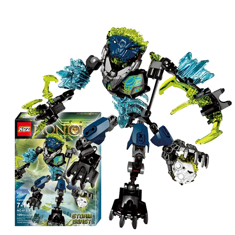 

BIONICLE Storm Beast экшн-фигурки строительные блоки робота игрушки для детей подарок для мальчика совместим с крупным брендом 71314 109 шт./компл.