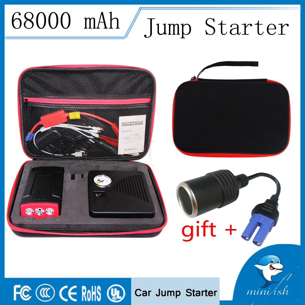 Аварийный внешний аккумулятор мини автомобильный стартер 600A 12V Портативный