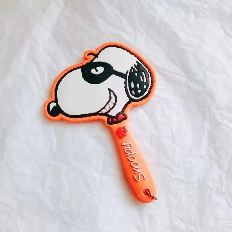 Peanuts Rogue Dog милый мультфильм Kawaii ручное зеркало для макияжа Косметическое ручное зеркало 150*111 мм - Цвет: orange