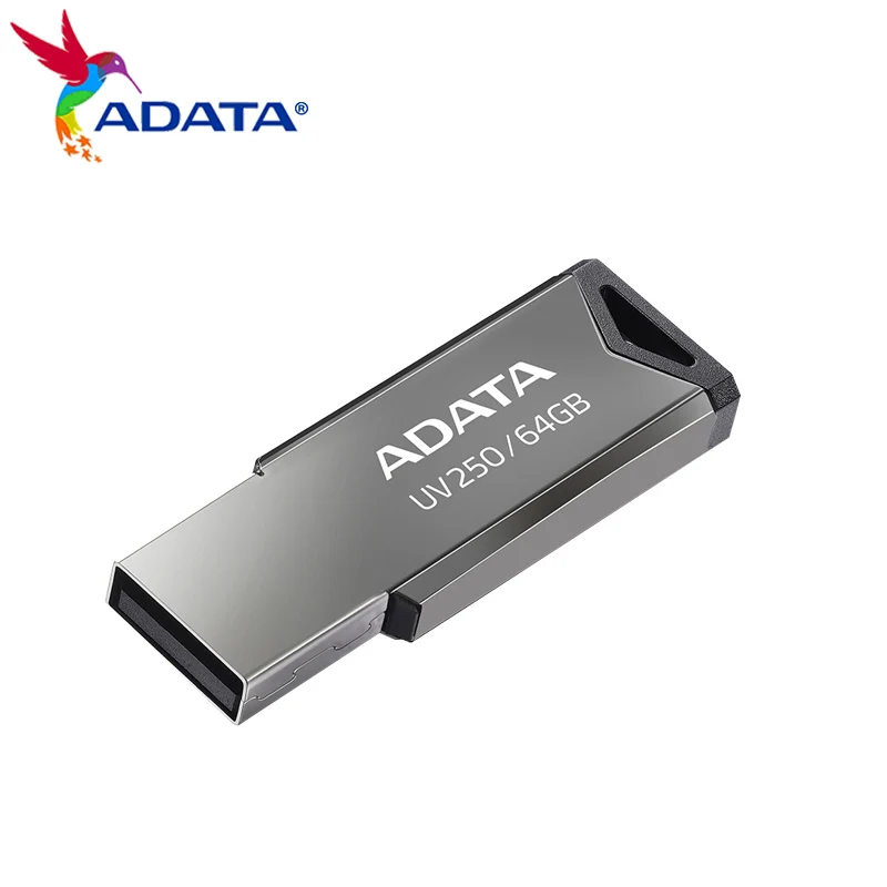ADATA UV250 USB флеш-накопитель 64 ГБ 32 ГБ 16 ГБ классический флеш-накопитель USB 2,0 металлический Флешка USB внешний флеш-накопитель для компьютера