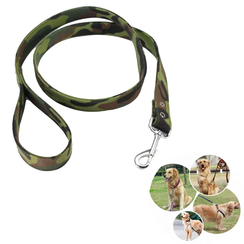 

Dog Supplies Camouflage Canvas Large Dog Leash Lead Training Walking for Small Medium Big Dog Leashes Pitbull German Shepherd