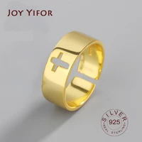 925 sterling silver rings for women cross hollow gold ring bijoux argent 925 massif pour femme sieraden fashion jewelry
