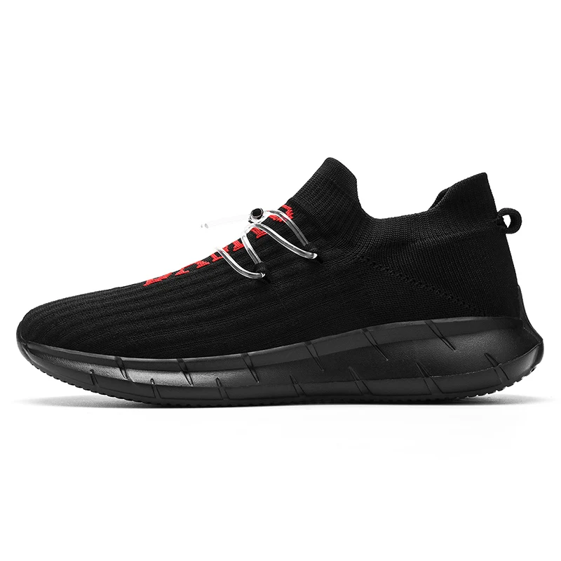 SMS Men Outdoor Running Shoes Breathable Comfortable Mesh Sneakers Lace-up Sport Shoes Men Lightweight Soft Shoes Plus Size