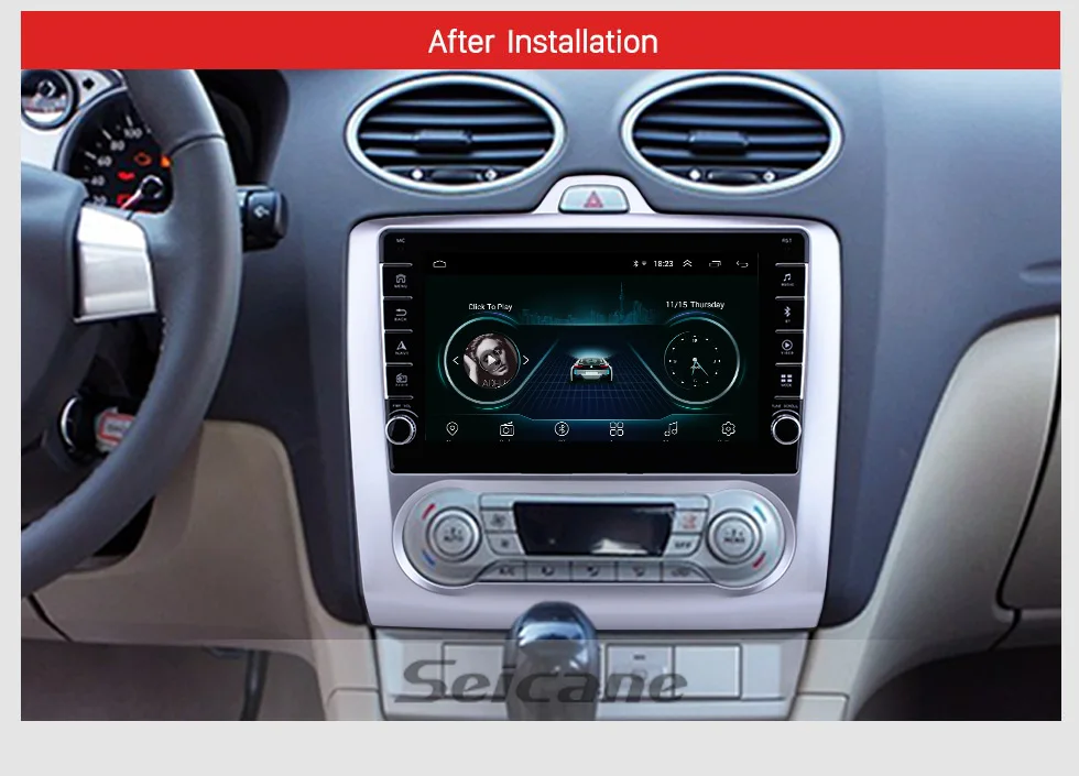 Seicane 9 дюймов Android 9,1 Автомобильная Bluetooth радио gps навигационная система для Ford Focus Exi AT 2004 2005-2011 поддержка DVR USB wifi