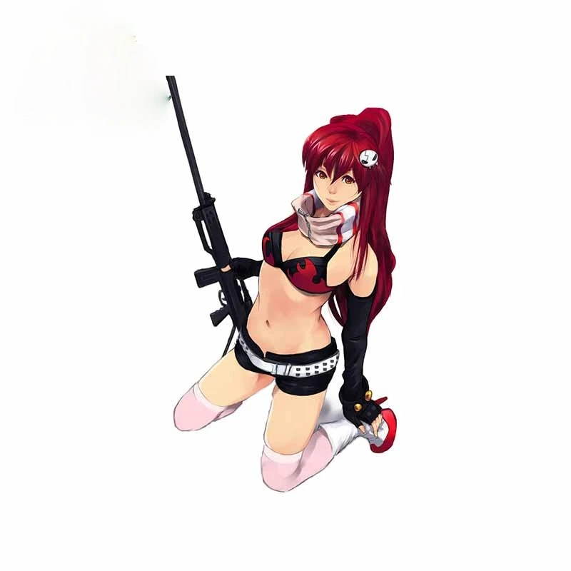 

Sexy Swimsuit Gun Girl Anime VAN Cartoon Car Stickers and Decal Windows Motorcycle Bumper Vinyl Funny Car Decoration PVC13x7cm