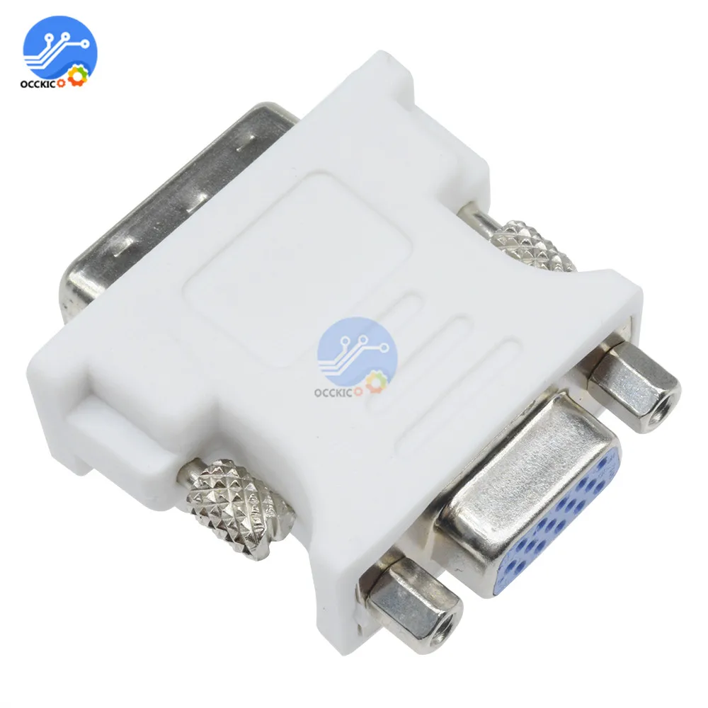 DVI D24 + 1 к VGA адаптер конвертера 1080P папа Женский 15 Pin для HDTV ЖК дисплей пк разъем