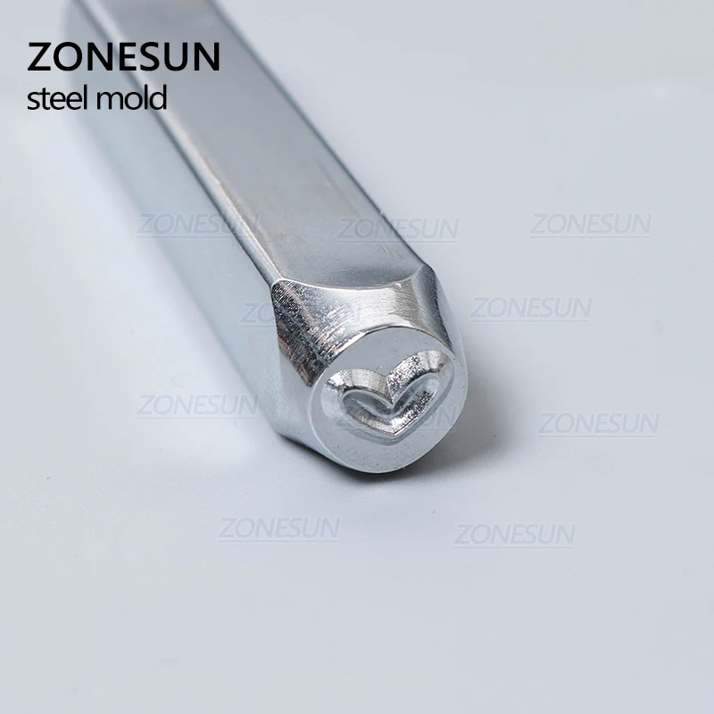ZONESUN Heart Jewelry Stamping Metal Alphabet LOGO Steel Stamps Mold Marking Tool Punch Die For Gold Ring Bracelet Necklace | Дом и сад