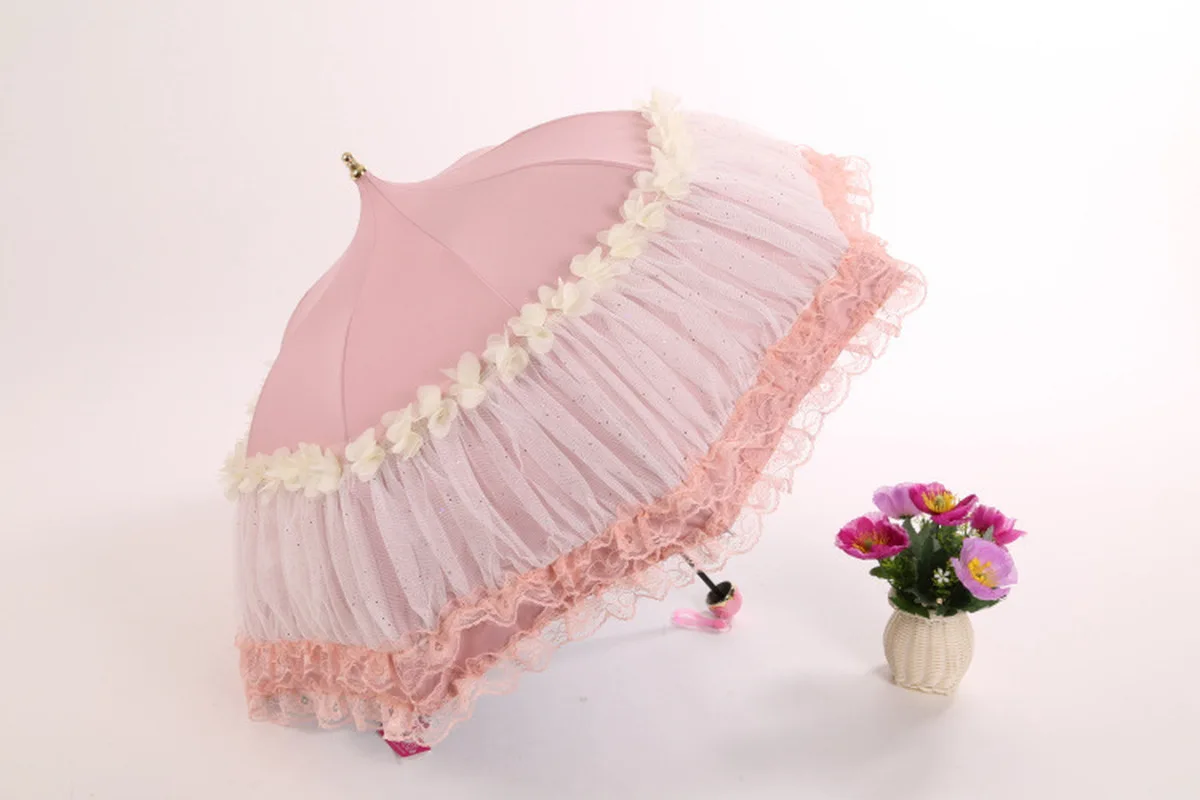 Spot прямые продажи креативный цветной пластиковый кружевной зонтик принцессы