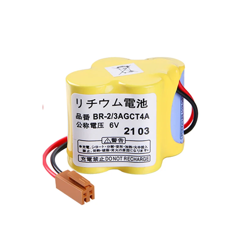 Новая сменная литий-ионная батарея 6 В 4400 мАч для FANUC BR-2/3AGCT4A PLC CNC acumator 2-проводной