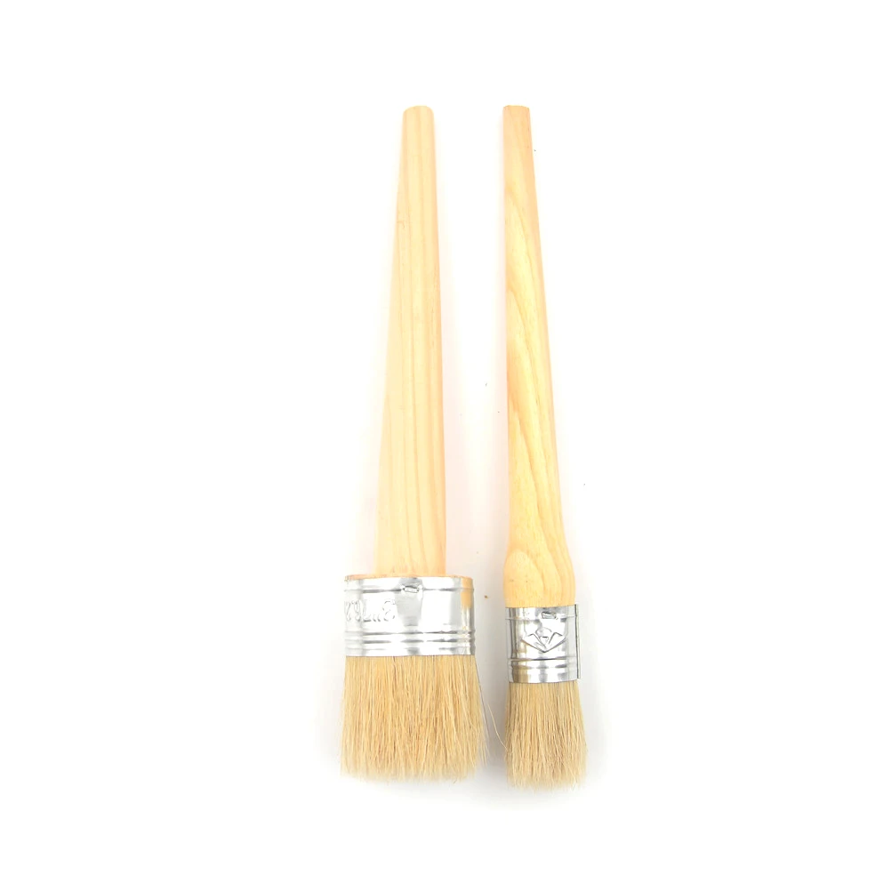 

Chalk Wax Paint Natural Pure Boar Bristle Brush Waxing Combination Round Detail Brushes Head Diameter 25mm