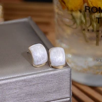 ydl romantic minimalist geometry earring for women trendy flash pearl earrings delicate temperament wedding jewelry wholesale
