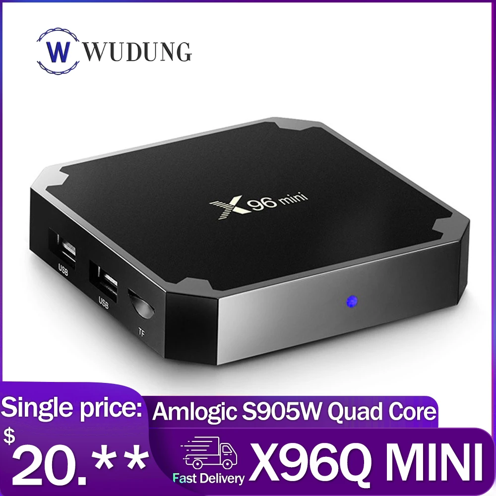 ТВ приставка X96 Mini Smart TV Box Amlogic S905W Android 9 0 четырехъядерный 1 ГБ/2 ГБ 8 ГБ/16 2 4 ГГц WiFi 100M