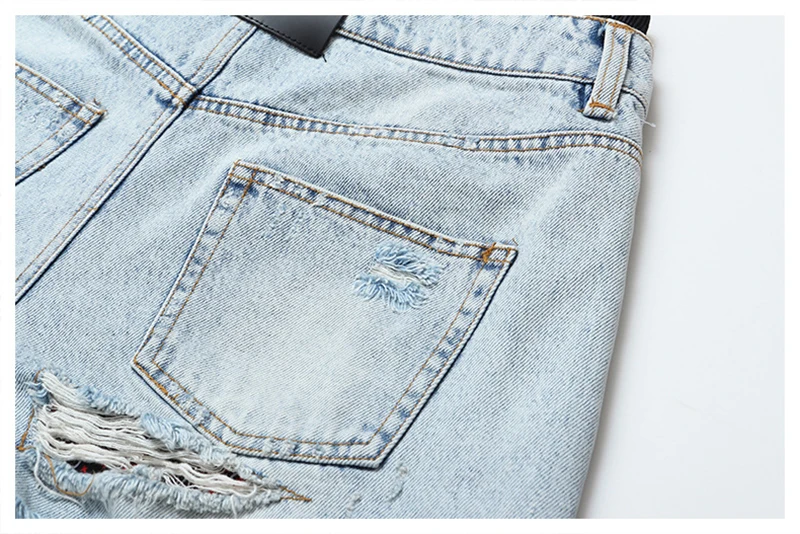 

Women Wide Pattern Printed Split Joint Denim Leg Shorts New High Waist Loose Fit Trousers Fashion Spring Summer 2020 U257