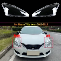 car transparent cover headlight glass shell lamp shade headlamp lens cover for nissan tiida versa 2011 2015
