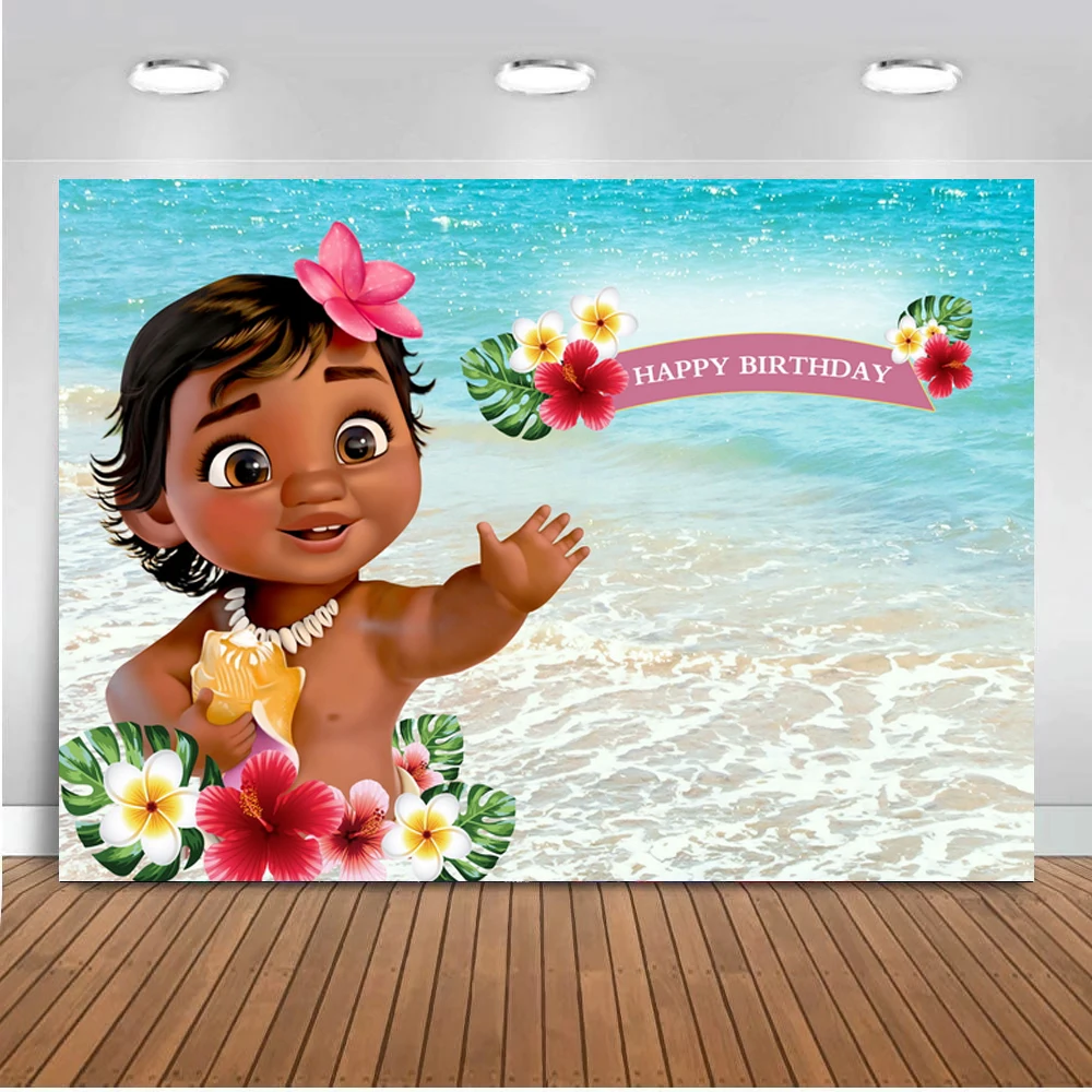 

Summer Sea Beach Photography Backdrops Newborn Baby 1st Birthday Kids Dessert Cake Table Decor Background Vinyl Poster Photocall