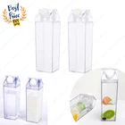 500 мл бутылка для воды коробка для молока пластиковая коробка для молока портативная Квадратная бутылка для сока без BPA бутылки для воды для детей чашка для кемпинга