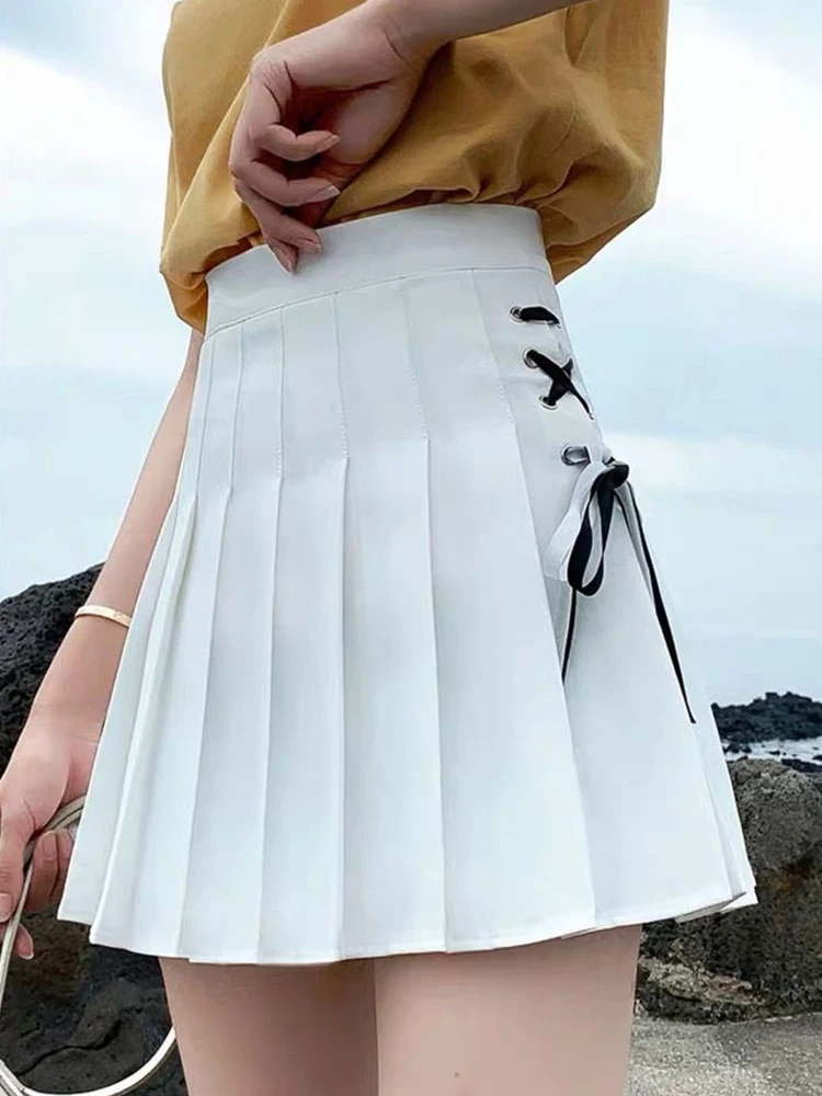 

Pleated Skirt Female Spring And Summer New Style Skirt Strap Skirt Korean Style College Style Short Harajuku JK A-line Skirt