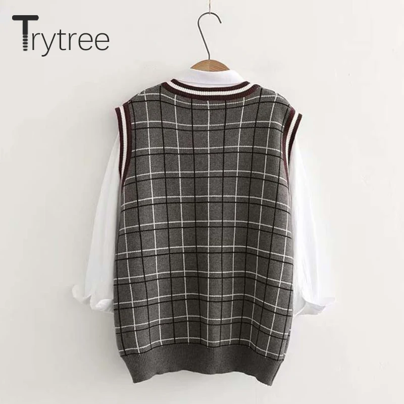 Trytree осень зима женский свитер компьютерный вязаный акриловый Повседневный