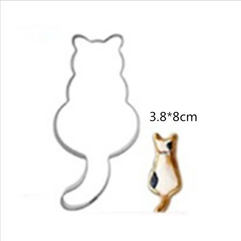 Милая форма в форме котенка алюминиевая для печенья металлический резак теста