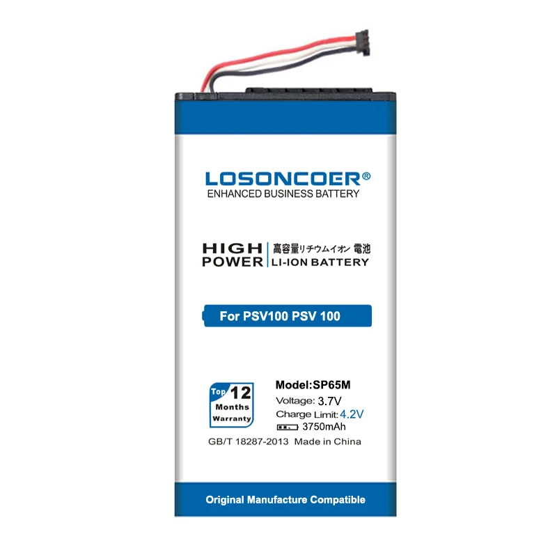 Аккумулятор LOSONCOER SP65M на 3750 мА · ч для Sony PSV VITA ITA 1000 psv SP65M|Аккумуляторы мобильных