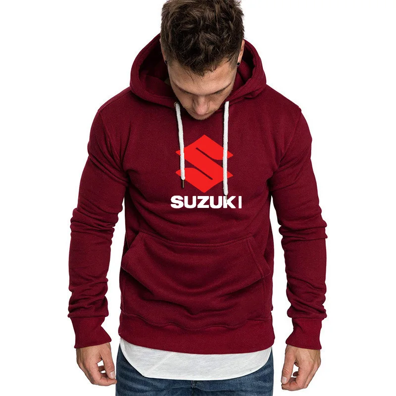 Толстовка с капюшоном для мужчин, автомобиль Suzuki, принт логотипа, Толстовка весна-осень, модная мужская толстовка с капюшоном в стиле хип-хоп harajuku, Повседневная Толстовка из флиса, спортивный костюм - Цвет: 805