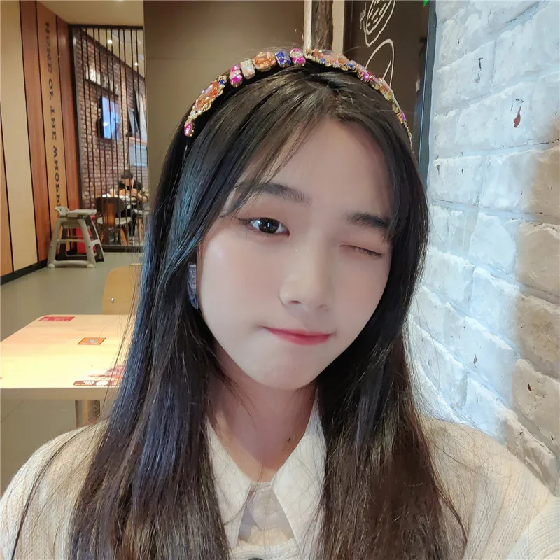 Женская повязка на голову в стиле барокко со стразами стразы геометрический