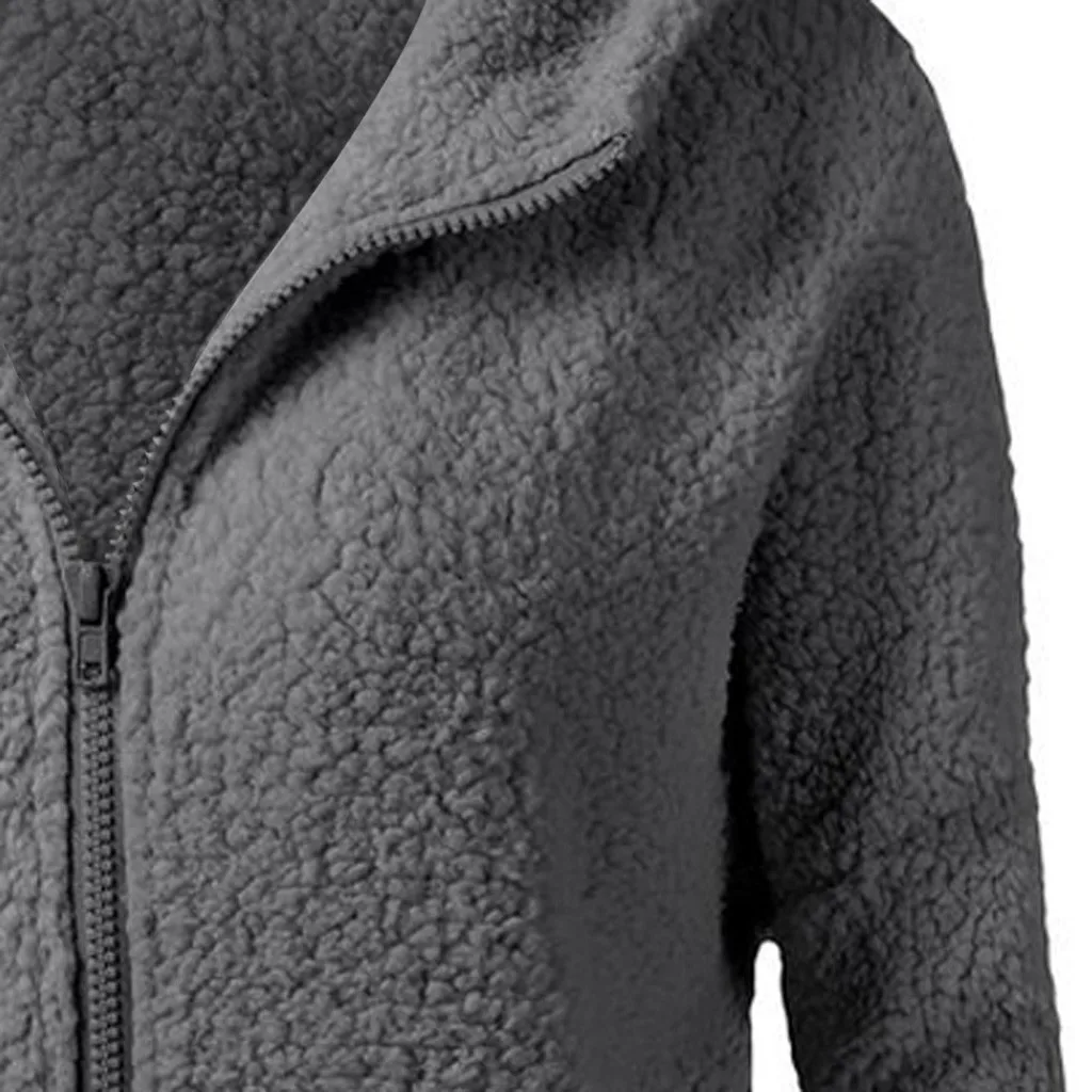 Пальто 2019 Женская толстовка с капюшоном модная зимняя теплая шерстяная куртка на