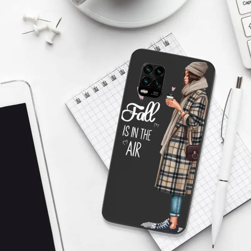 

Female Fashion Black Soft Phone Cases For Xiaomi 8 9 Se 10 10pro Note 2 3 10 MIX2 S MAX2 3 F1 5X