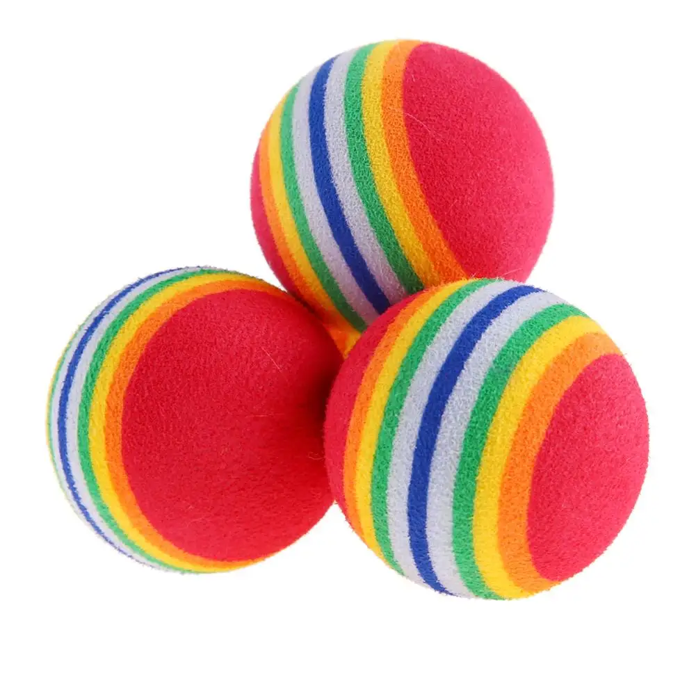 

30pcs 38mm EVA Rainbow Strip Soft Golf Ball Indoor Outdoor Practice Training Match Aid Tool for Beginner Multicolor Accessories