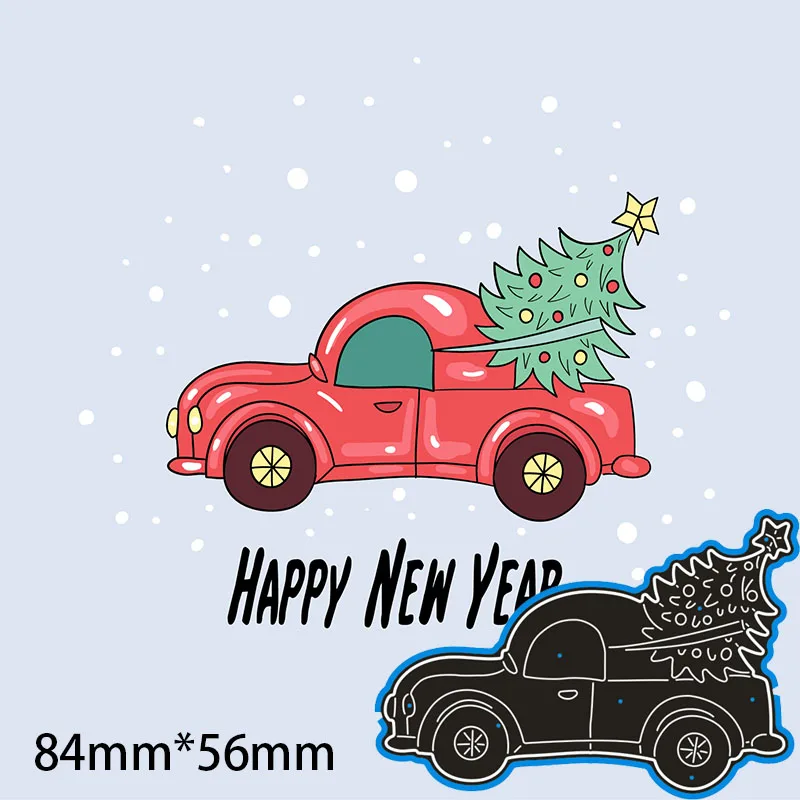 

Metal Dies Cgristmas Tree for 2020 New Stencils DIY Scrapbooking Paper Cards Craft Making New Craft Decoration 84*56mm