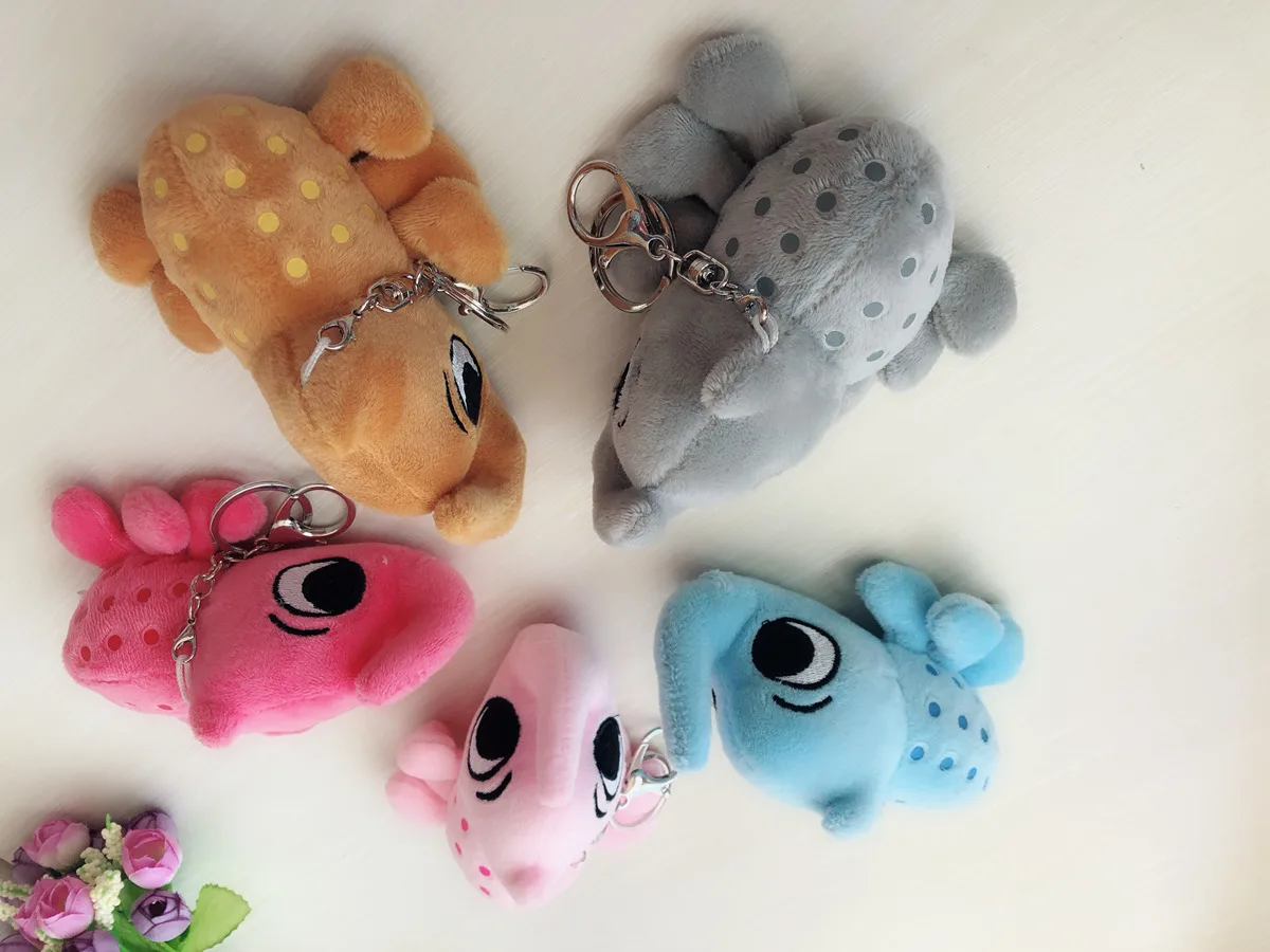 

1pcs 5 color 12cm epacket New rhinoceros doll plush doll mini one-horned small rhinoceros bug pendant key ring cute small gift