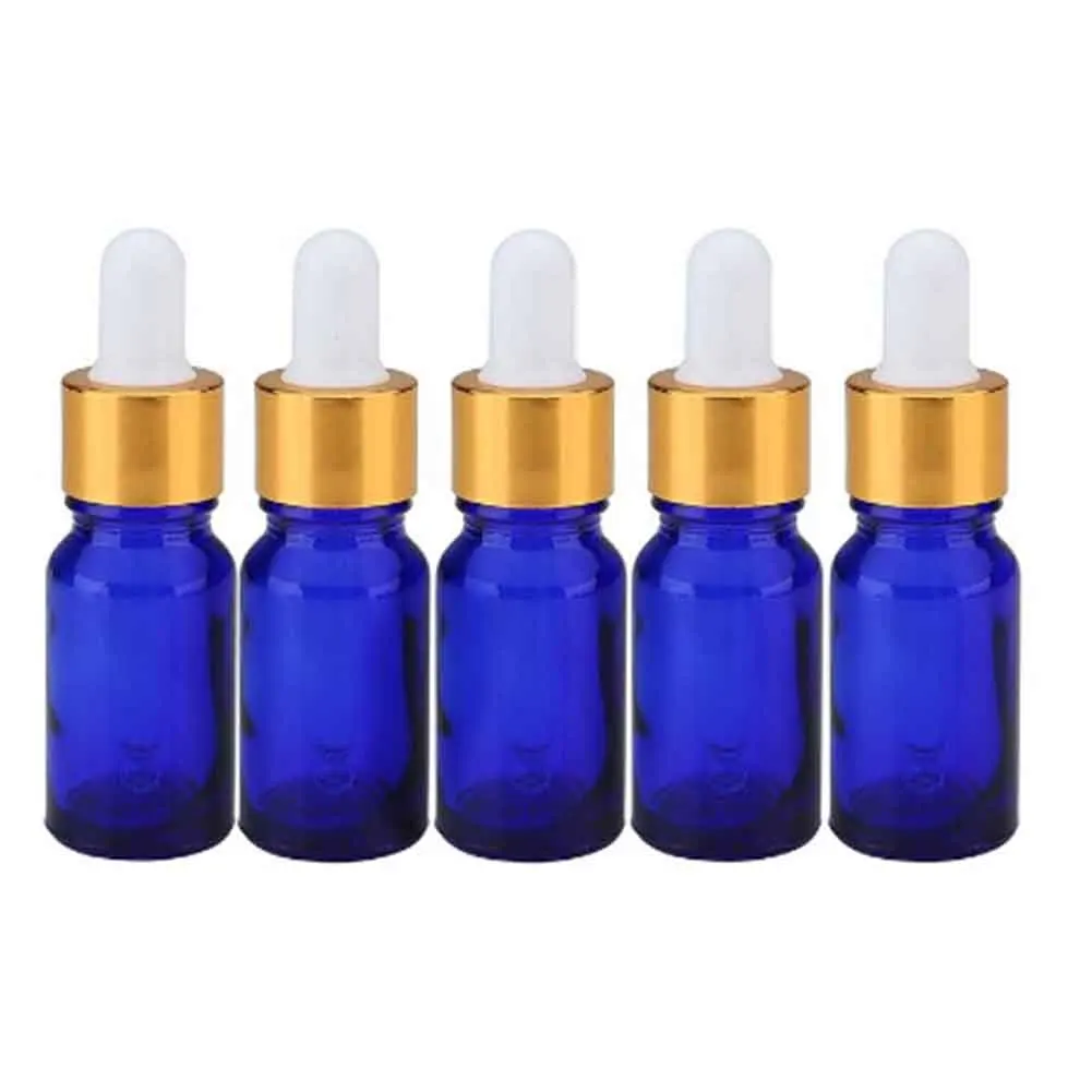 Empty Amber Dropper Bottles Glass Essential Oil Liquid Aromatherapy Pipette Perfume Container